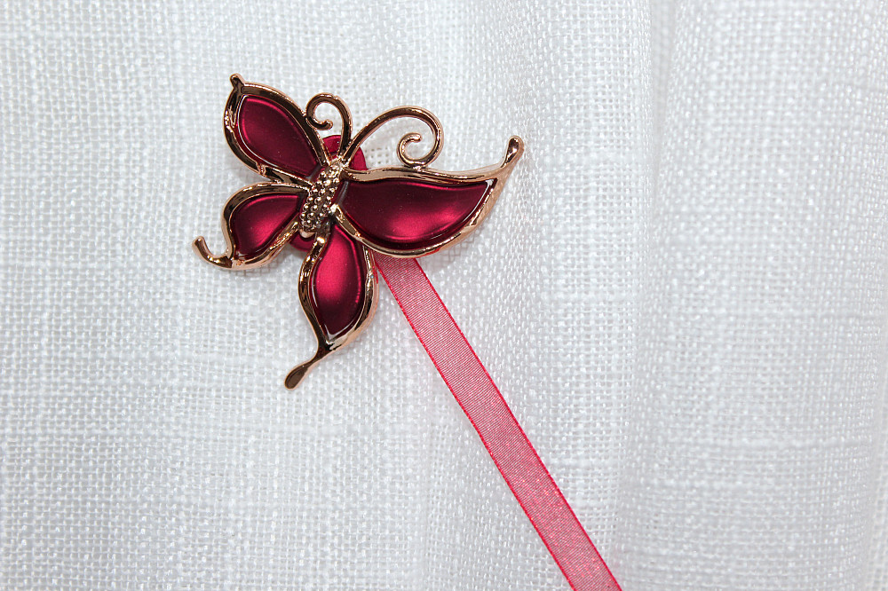 Магниты для штор и гардин (133м) Карнер набор 2 шт Красный с золотистым (81-044) Киев - изображение 3