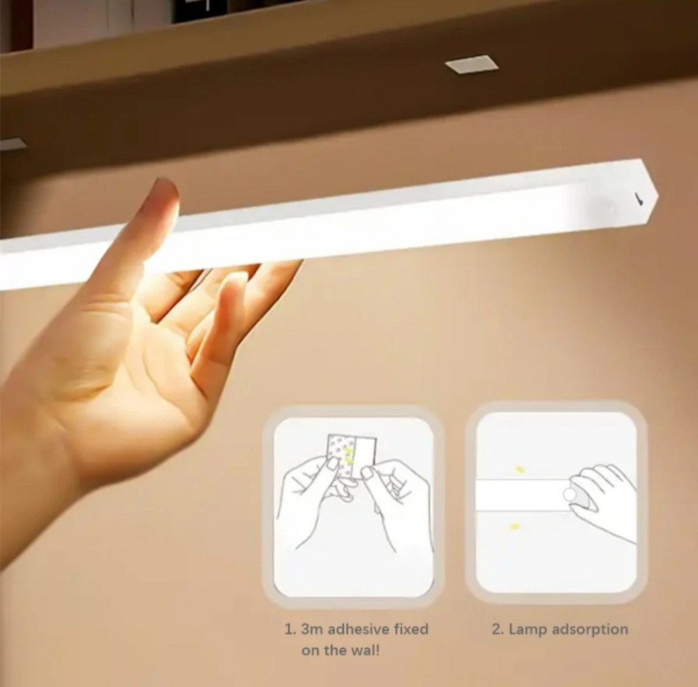 LED  світильник-нічник з датчиком руху і датчиком день/ніч  50 см 36 LED Холодний білий (0803) Смела - изображение 7