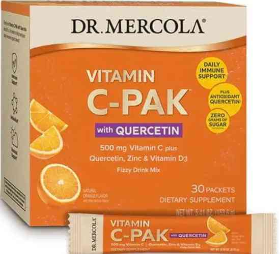 Вітамін С + цинк та вітамін D3Dr. Mercola Vitamin C-PAK 500 мг 30 пак апельсин Київ