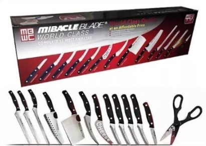 Набор профессиональных кухонных  ножей Miracle Blade нержавеющая сталь,12 ножей  ART:4361 Одесса - изображение 7