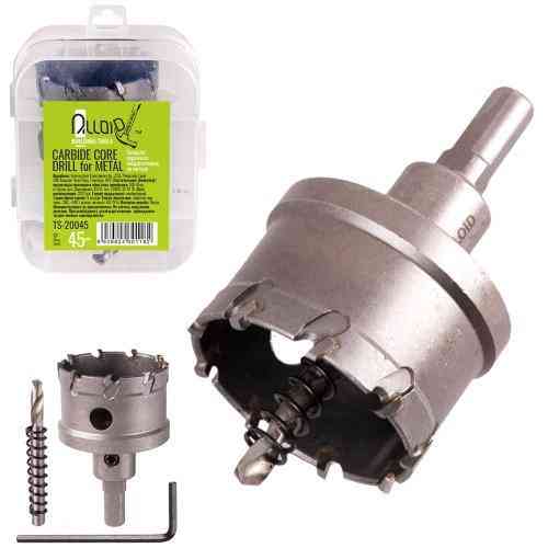 Свердло корончате твердосплавне по металу 45мм Alloid Одеса