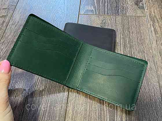 Кожаный кошелек ручной роботы без монетницы Grande Pelle Onda Киев