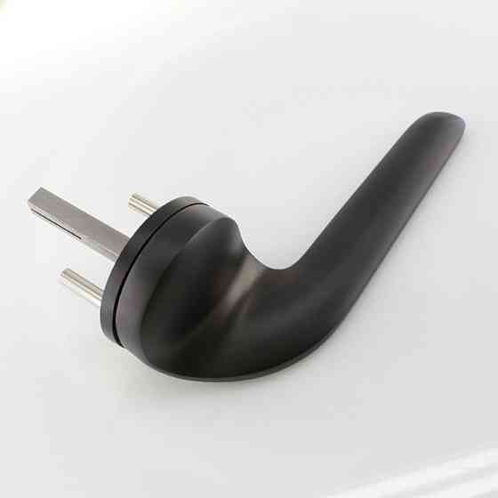 Дверна ручка на розеті M&T Down 147346 TIN-K титан/чорний матовий R ф/з Київ