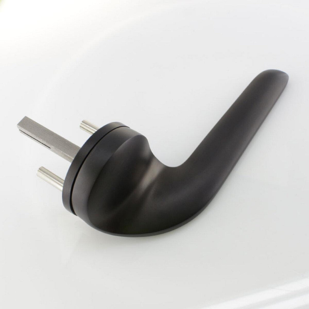 Дверна ручка на розеті M&T Down 147346 TIN-K титан/чорний матовий R ф/з Київ - фото 2