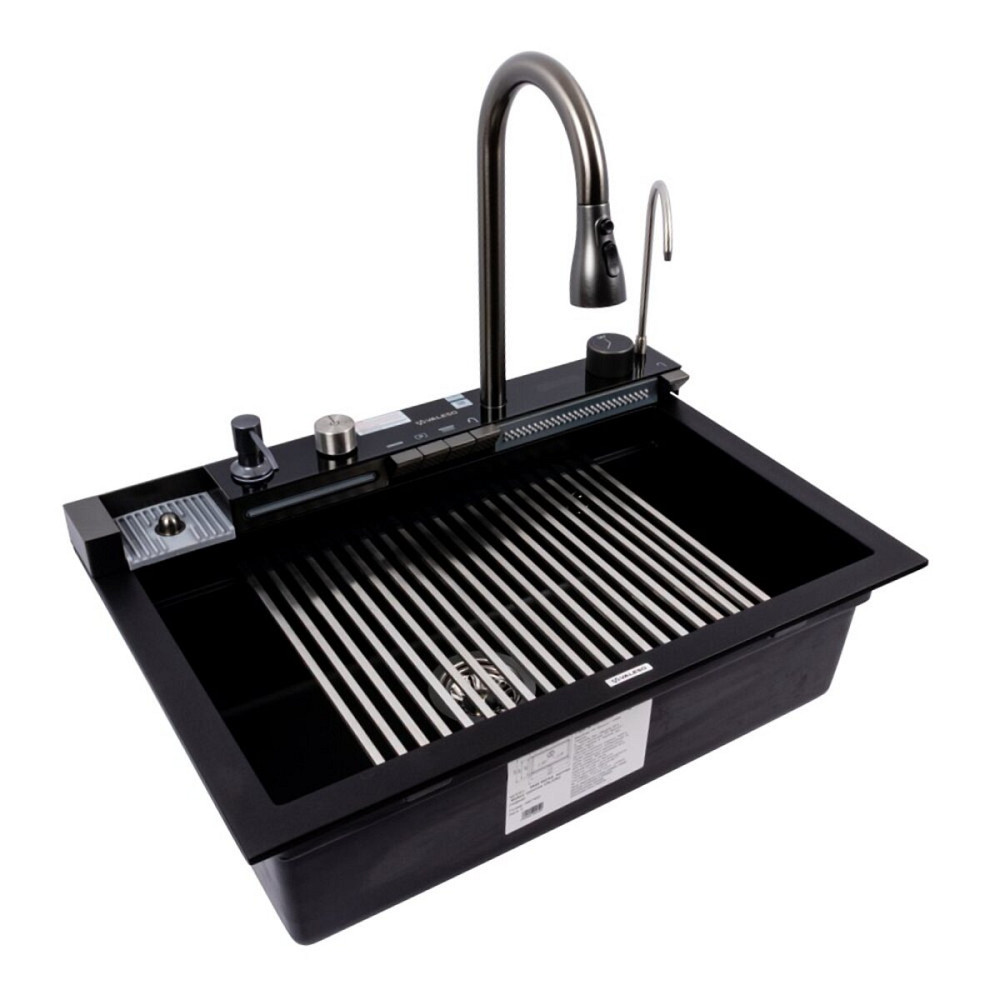 VALESO Гранітна мийка VALESO IRENA 6846 матова Чорна Коломия - фото 11