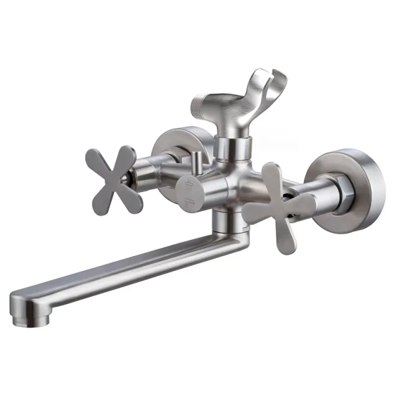 Смеситель для ванной Zerix GTA-006-A Euro из нержавеющей стали ZX4838 Харьков