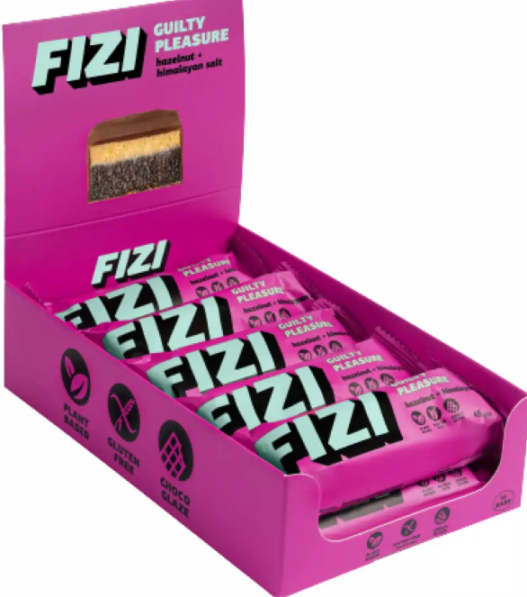Протеиновый батончик FIZI Chocolate Bar 10х45g Орехово-гималайская соль Киев - изображение 1