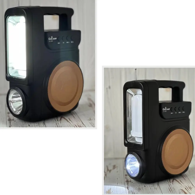 Ліхтар на сонячній батареї з PowerBank і радіо 4000мАг, FM, MP3, Bluetooth CL-830 / Переносний ліхта Київ - фото 6