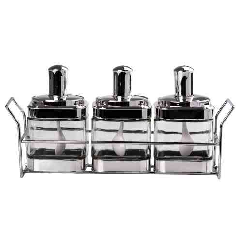 Банки для сипучих продуктів набір із 3 шт на металевій підставці HP531FS1030Y Київ