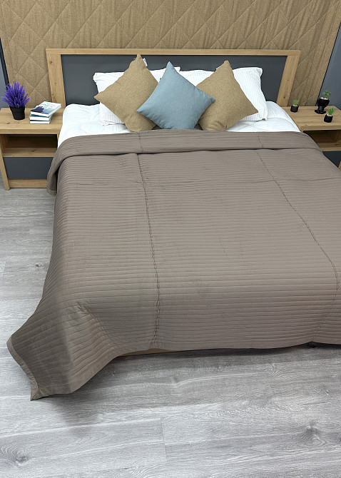 Покривало велюрове Кing Size 220х240 см колір какао (85-212) Київ - фото 5