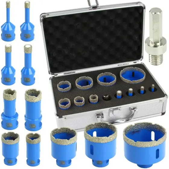 Комплект AL-FA ALDHSS11 – алмазні коронки для плитки, набір 11 шт., 6–68 мм Львів