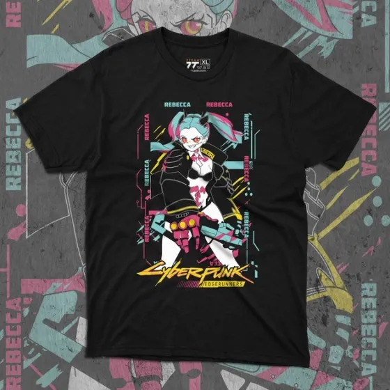 Футболка для підлітка хлопчика з принтом Cyber Punk Rebecca 2 Розмір 160 Anime11020 Дніпро