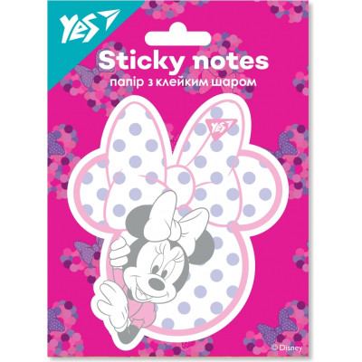 Бумага для заметок Yes с клейким слоем фигурная Minnie Mouse, 40 листов (170301) Винница - изображение 1