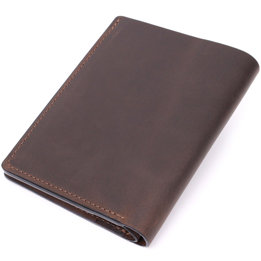 Якісне шкіряне портмоне з утримувачем для Apple AirTag Коричневий (GRANDE PELLE) Київ - фото 6