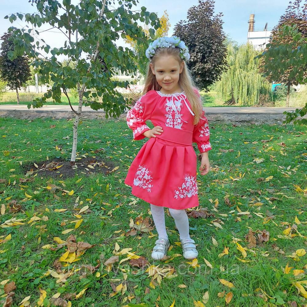 Рожеве вишите плаття Квіткова поляна Кривий Ріг - фото 14