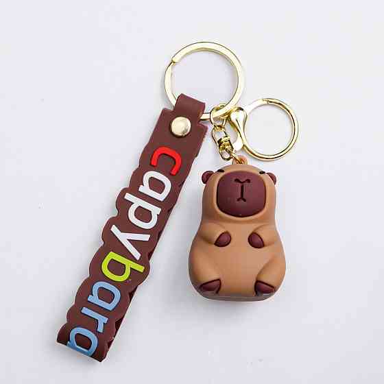 Детский силиконовый брелок Капибара 3×5 (см) для ключей, на сумку и рюкзак (рандом) HP-55-22BR Киев