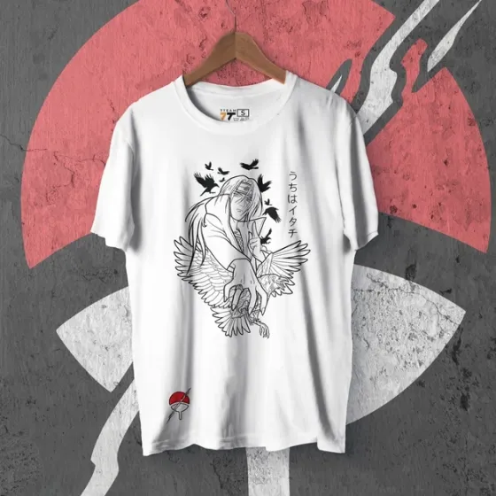 Футболка чоловіча з  принтом Наруто Вороны Итачи 2 Front Розмір 48 Дніпро