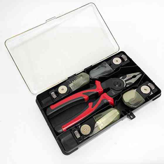 Многофункциональный набор быстросменных инструментов 5 в 1 (плоскогубцы, зачистка изоляции, обжимные щипцы) XA-47 Киев