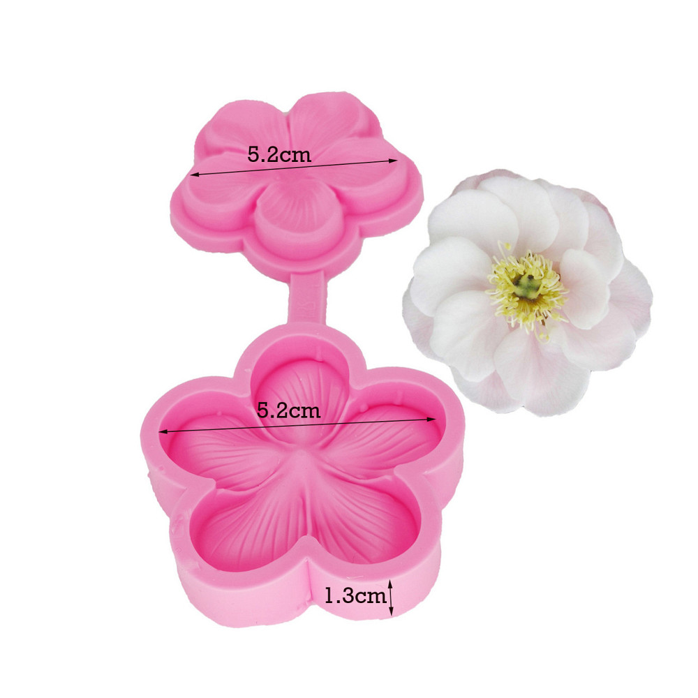 Молд силиконовый Цветок сливы 52 мм розовый Киев - изображение 2