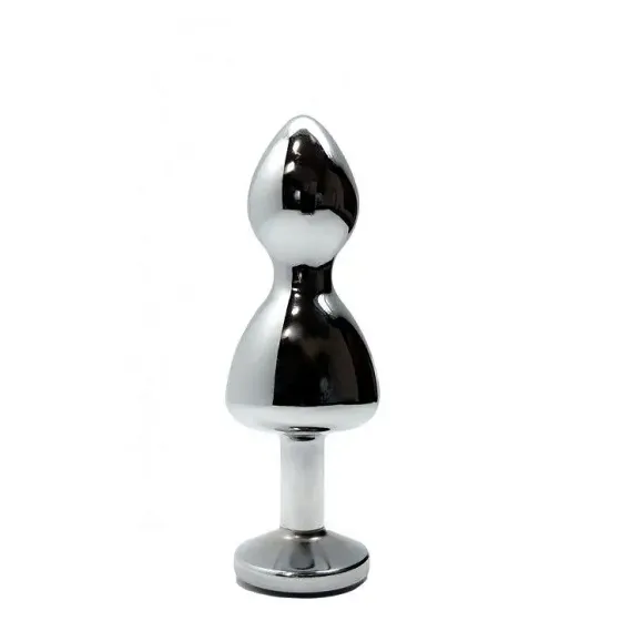 Металева анальна пробка Wooomy Lollypop Double Ball Metal Plug Blue S, діаметр 2,8см, довжина 8,5см Львів