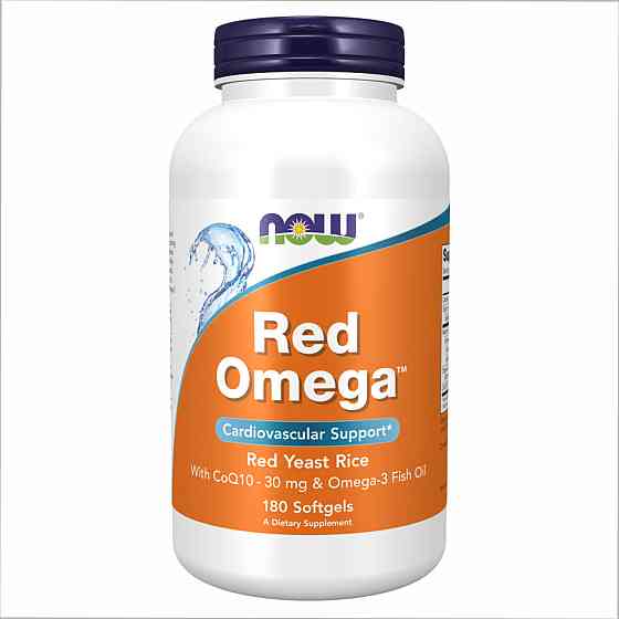 Червоний рис омега та коензим Q10 Now Foods Red Omega 180 капс Київ