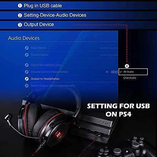 Игровая гарнитура EKSA E900 Pro 7.1 с микрофоном, 50 мм, USB/3.5 мм для ПК, PS4/PS5, Xbox, Switch Киев - изображение 10