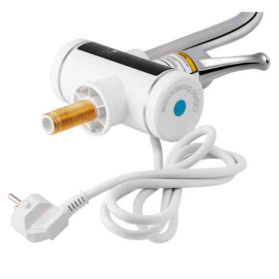 Проточний кран-водонагрівач кухонний для кухні Lidz Warm 058 LDWAR058WCR24985 White / Chrome Харків