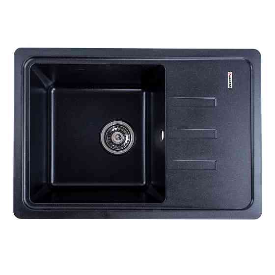 VALESO Гранітна мийка для кухні VALESO LIANA 6243 матова Чорний металік Киев