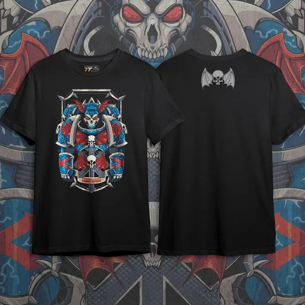 Футболка чоловіча з  принтом WarHammer 40K Night Lords Розмір 48 Дніпро - фото 1