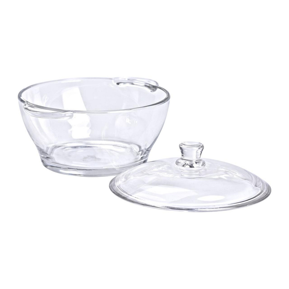 Супница с крышкой Ø 15.5 см кастрюля бульонница стеклянная 1 л HP-YH-15 Киев - изображение 3