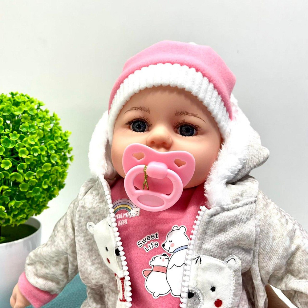 Лялька-пупс м'яконабивна з соскою та звуковими ефектами рус 44см Вид 6 (M 5924 І UA) Чернігів - фото 6