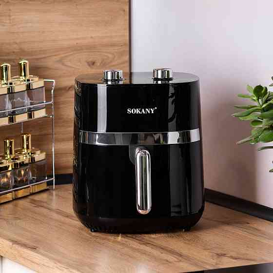 Sokany Аерогриль-фрітюрниця SOKANY 6.5 літрів 1500 Вт, чорна Коломыя