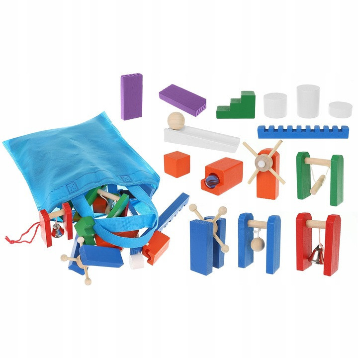 Детский Набор деревянных блоков - домино из 407 элементов с сумкой Kruzzel (22914) Нововолынск - изображение 3