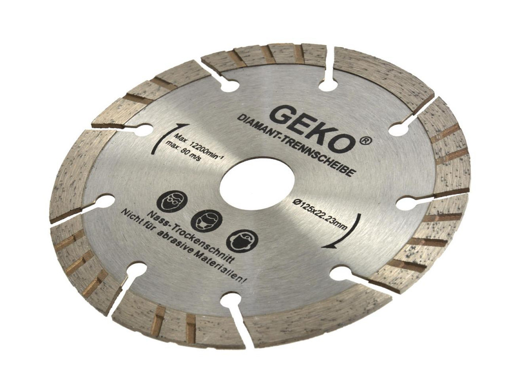 Круг різання алмазний сегментний "GEKO" 125 мм, сірий Київ - фото 2