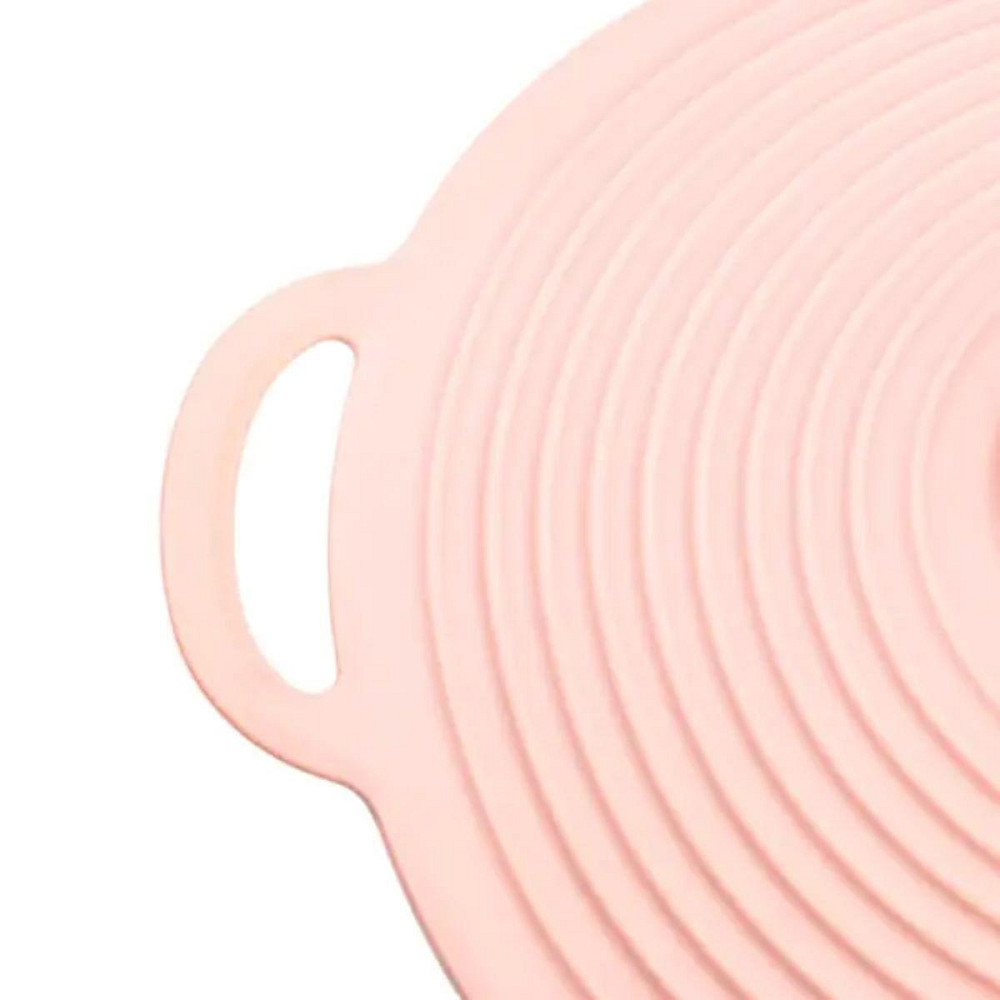 Багаторазова силіконова кришка універсальна 24 х 20.4 см рожева HP34541S Київ - фото 4