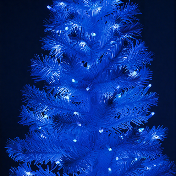 Гірлянда Різдвяна фея вулична 100 м 1000 LED білий провід Синій CF1000L100MWBL Київ