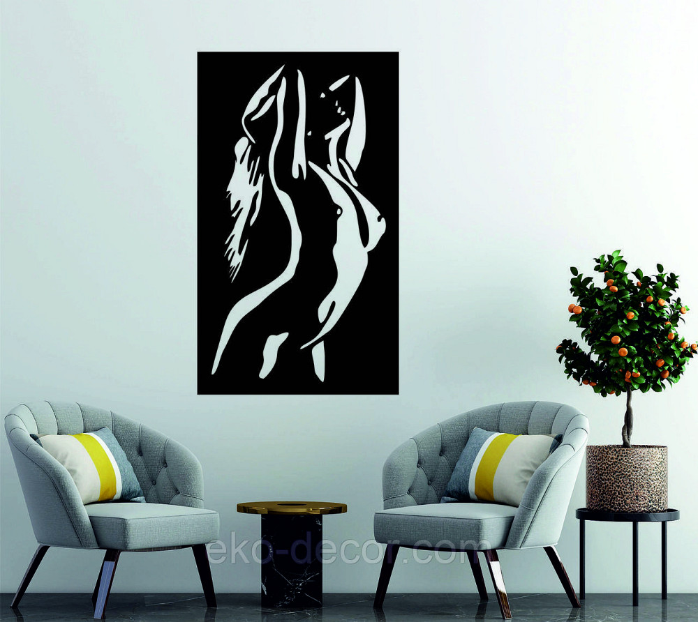 Декоративне настінне Панно «Силует жінки», Декор на стіну Київ - фото 2