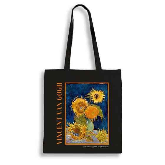 Екошопер BookOpt BK4096 Van Gogh Six Sunflowers  чорний Київ