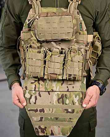 Плитоноска 4 швидкі скидання з напашником Cordura мультикам ПП7890 Київ