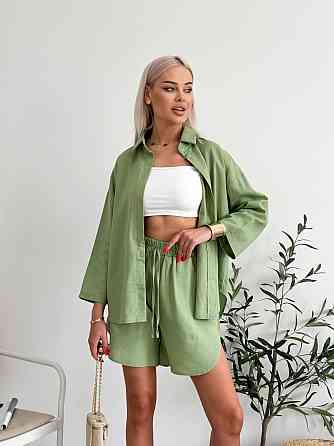 Костюм жіночий літній льон Хакі 48/52 Харків