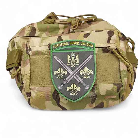 Патч / шеврон ЗСУ 155 ОМБр Fortitudo Honor Viktoria 2025 олива Запоріжжя