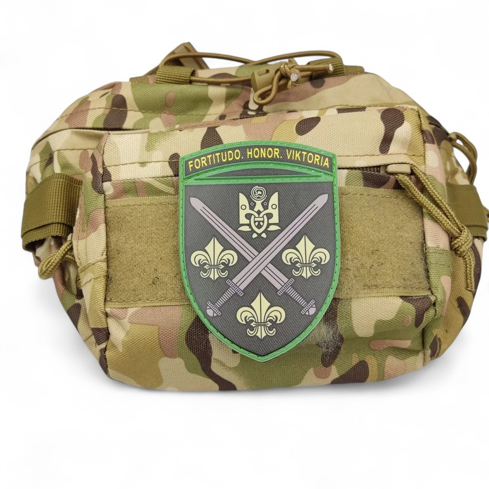 Патч / шеврон ЗСУ 155 ОМБр Fortitudo Honor Viktoria 2025 олива Запоріжжя - фото 2