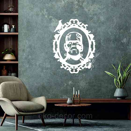 Декоративное настенное Панно «Франкенштейн», Декор на стену 70*54 см, Белый Киев