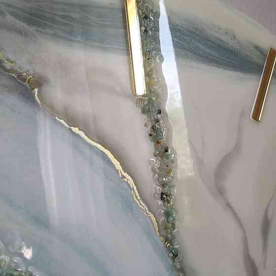 Часы настенные 75 см из эпоксидной смолы ручной работы Днепр