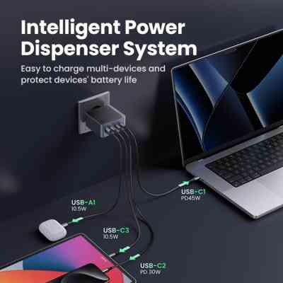 Зарядний пристрій Ugreen 4xUSB 100W (3xUSB-C+USB-A) Gan Nexode Fast Charger Grey X553 (35043) Вінниця