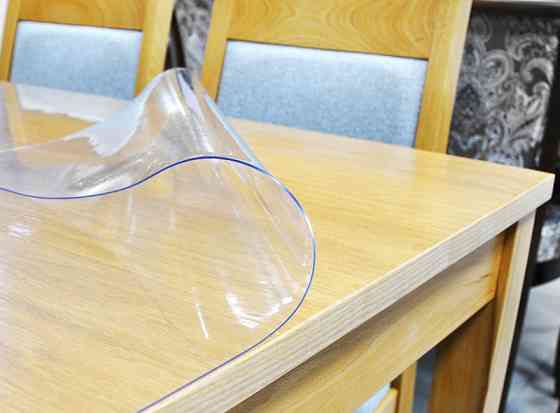 М'яке скло Прозора силіконова скатертина на стіл Soft Glass Захист для меблів 2.2х1.0м (товщина 1.5 мм) Вінниця