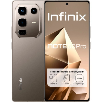 Мобільний телефон Infinix Note 50 Pro 12/256Gb Titanium Grey (4894947068324) Вінниця - фото 1