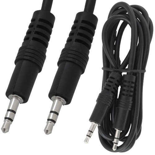 Шнур аудіо - відео штекер 3,5 стерео - штекер 3,5 стерео, прямий, діам.-4мм, 2.4 м, чорний Полтава - фото 1