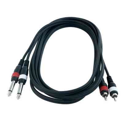 Інсертний кабель RockCable Patch Cable - 2 x RCA to 2 x TS Jack (1.5m) (RCL 20932 D4) Вінниця