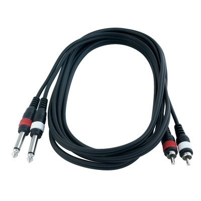 Інсертний кабель RockCable Patch Cable - 2 x RCA to 2 x TS Jack (1.5m) (RCL 20932 D4) Вінниця - фото 2